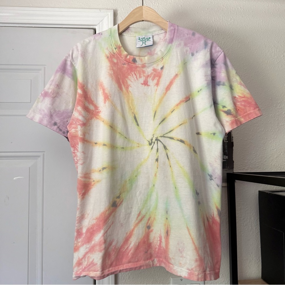 ONLINE CERAMICS tie dye pastel crew neck‎ short sleeve tee
